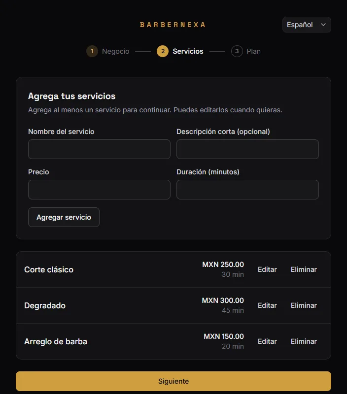 Paso 2: los primeros servicios